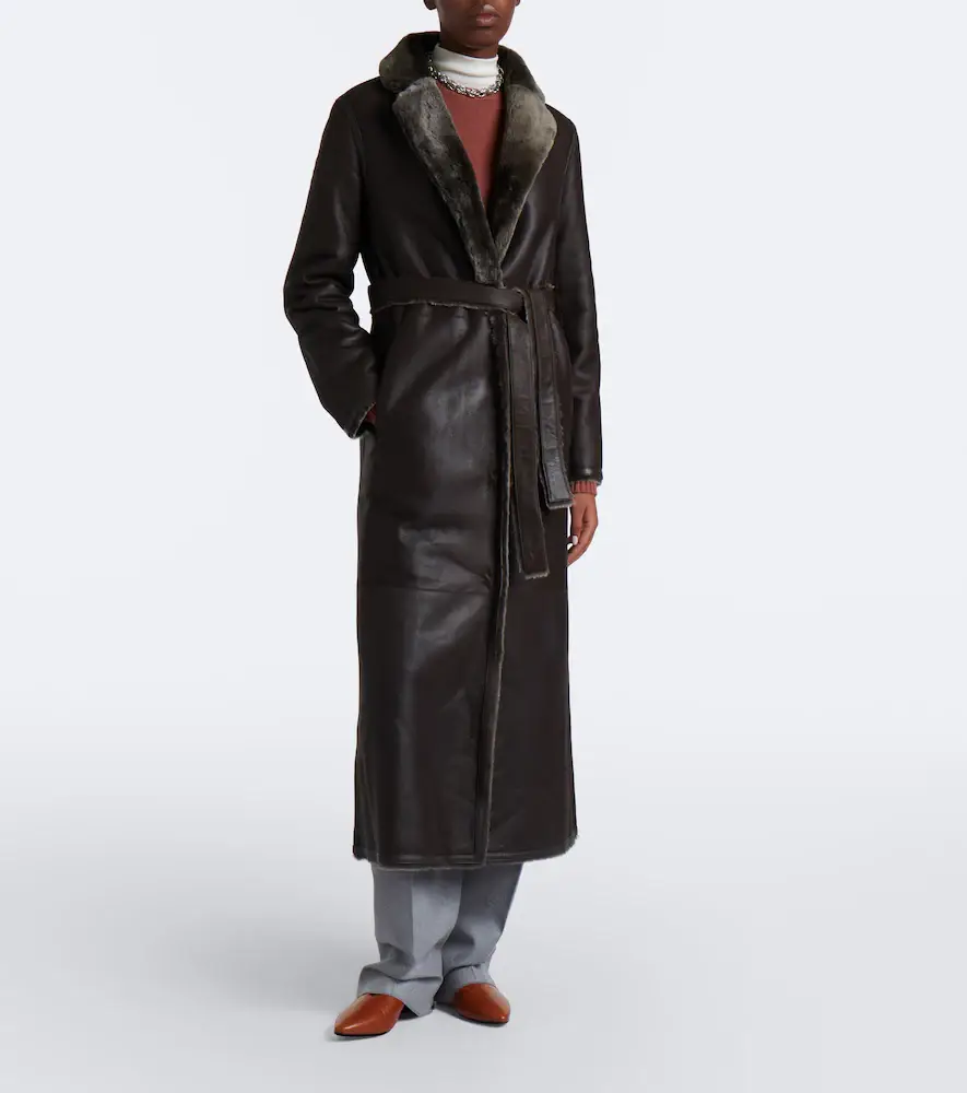 Yves Salomon Reversible shearling and leather coat | Thumbnail 6 Yves Salomon Reversible shearling and leather coat | Thumbnail 6