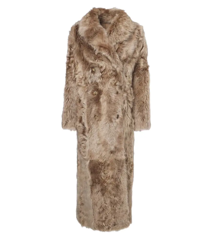 Reversible shearling and leather coat Reversible shearling and leather coat