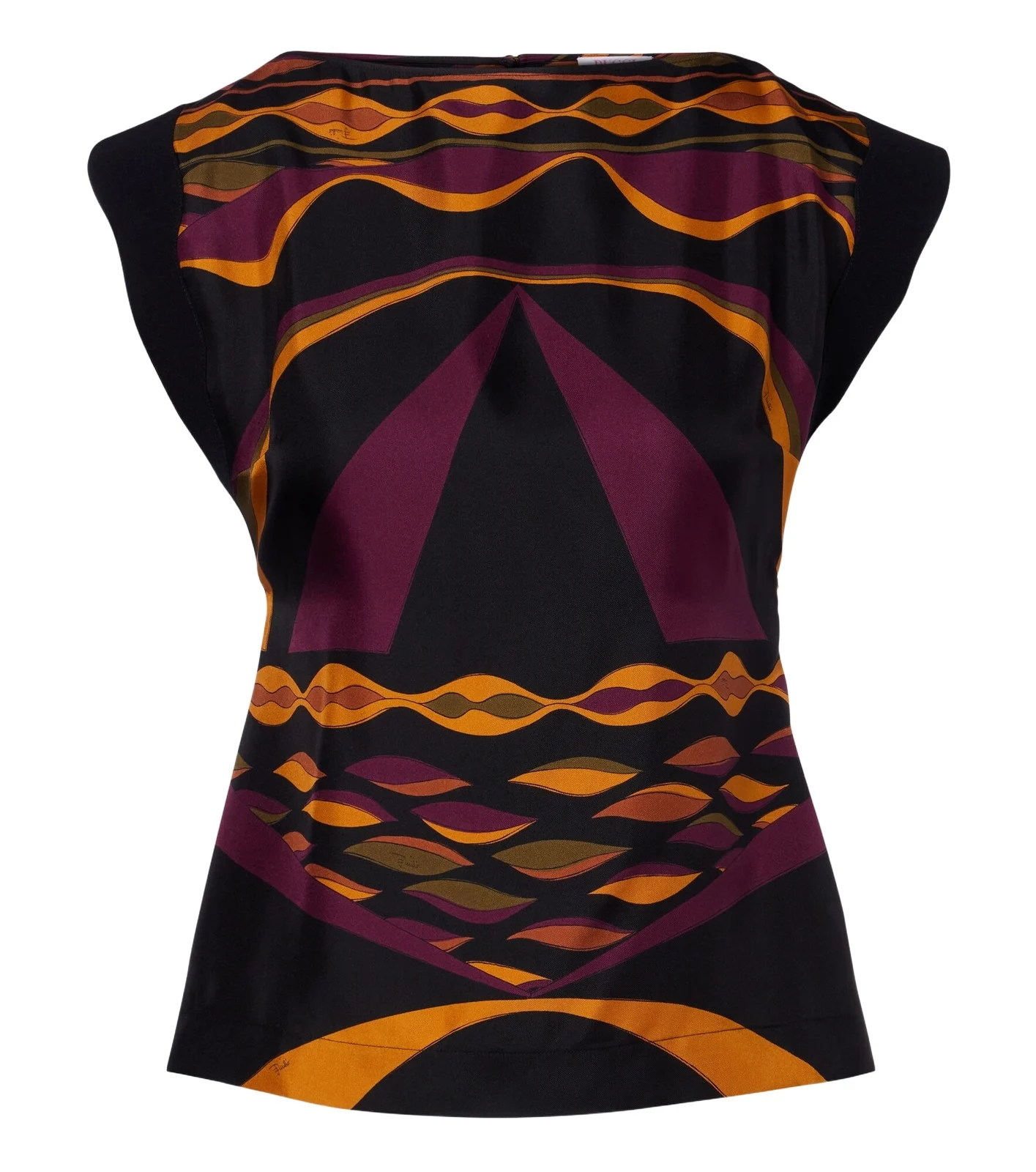 Dune silk twill top
