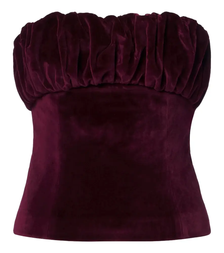 Posse Maria cotton velvet tube top
