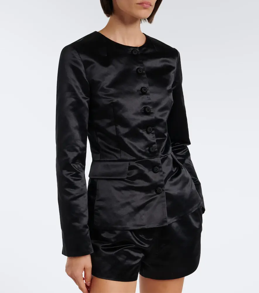 Posse Verity cotton and silk satin jacket | Thumbnail 3