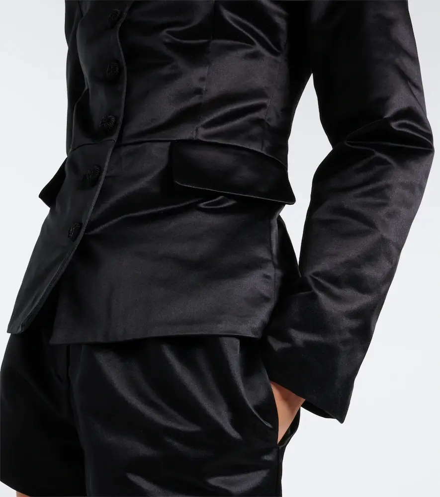 Posse Verity cotton and silk satin jacket | Thumbnail 5