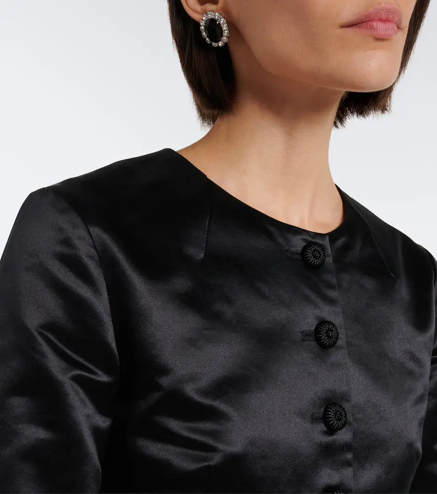 Posse Verity cotton and silk satin jacket | Thumbnail 6