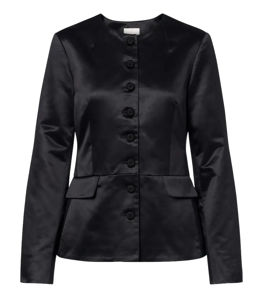 Posse Verity cotton and silk satin jacket