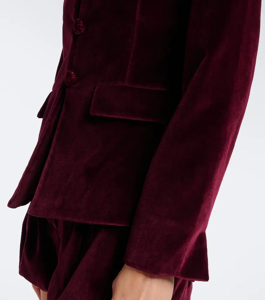 Posse Maria cotton velvet jacket | Thumbnail 3