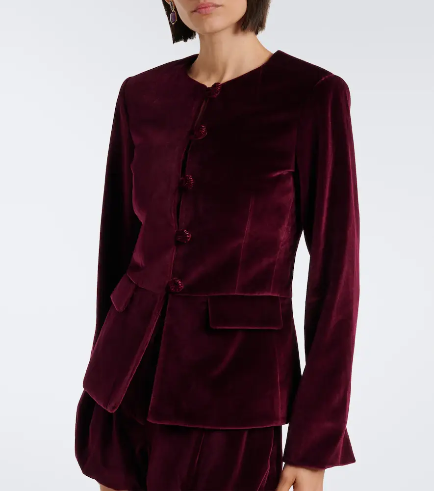Posse Maria cotton velvet jacket | Thumbnail 4