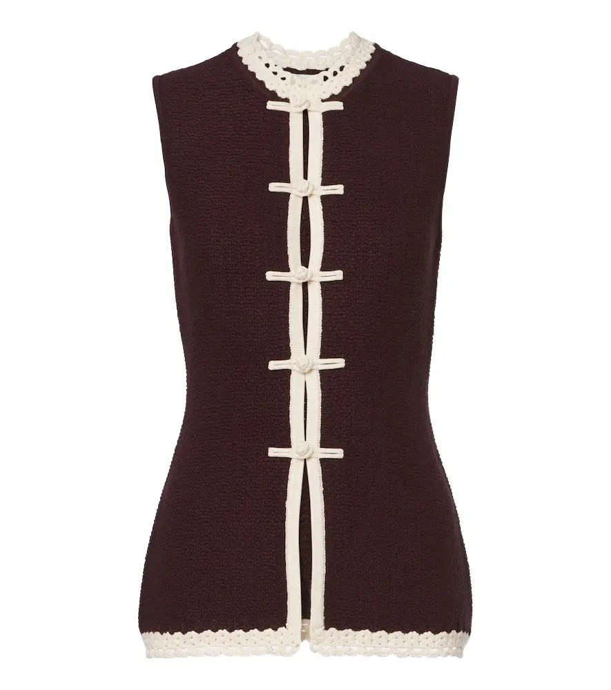 Posse Hattie crochet-trimmed top