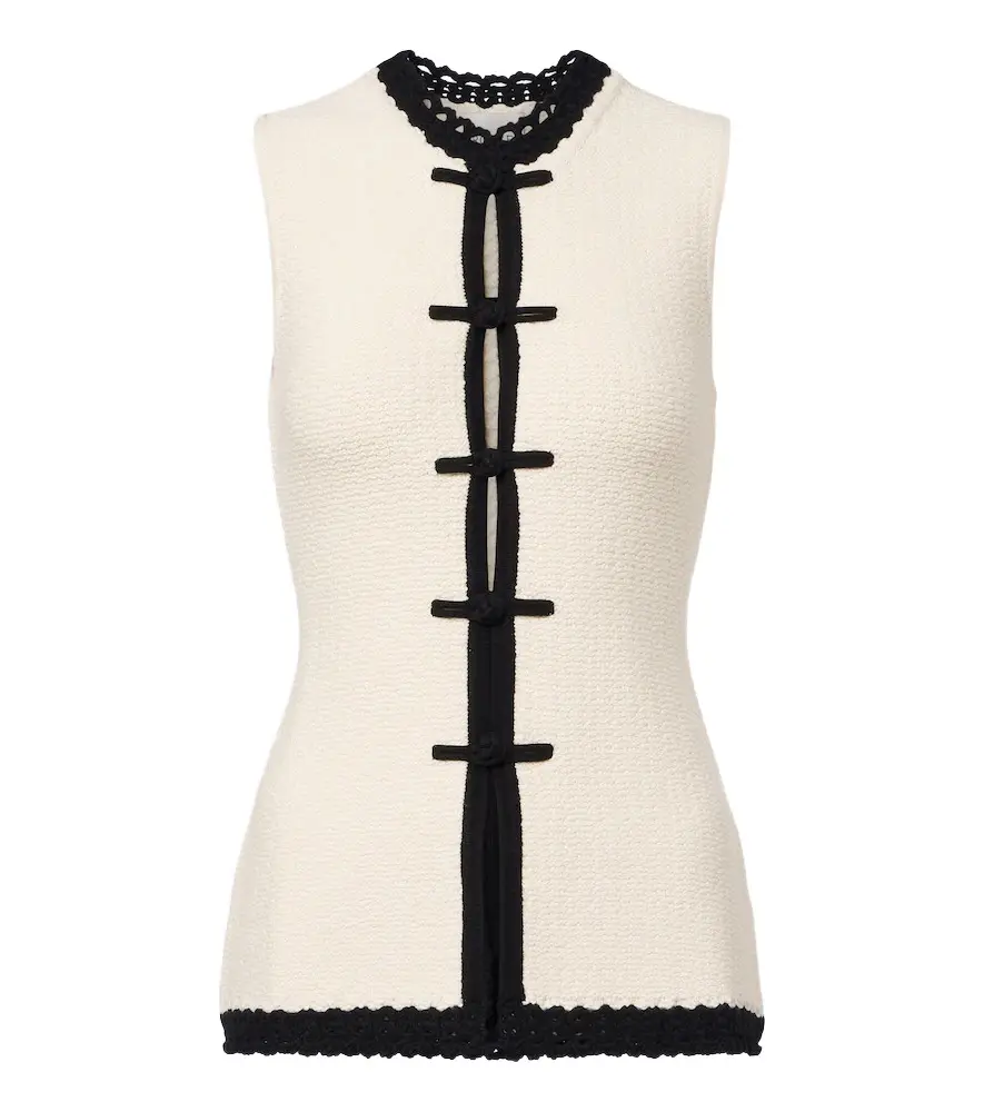 Posse Hattie crochet-trimmed top