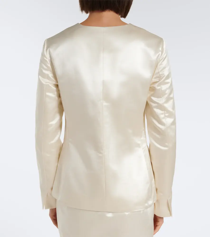 Posse Verity cotton and silk satin jacket | Thumbnail 5