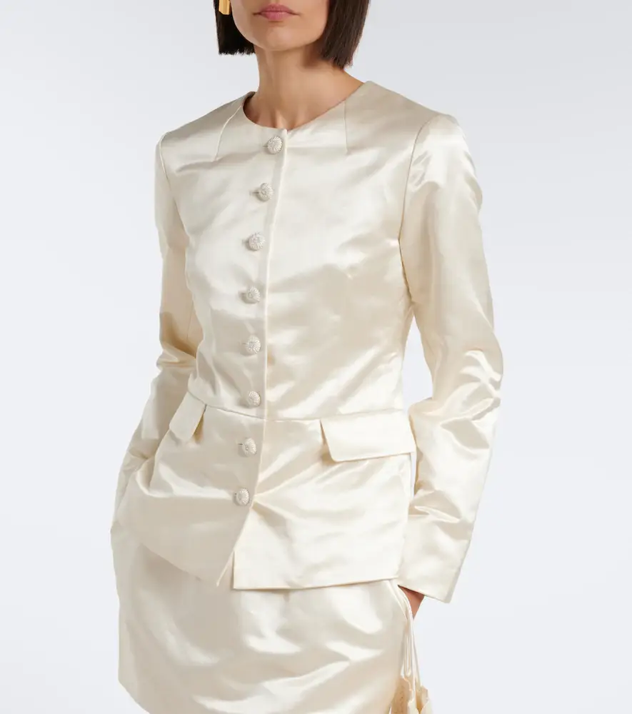 Posse Verity cotton and silk satin jacket | Thumbnail 6