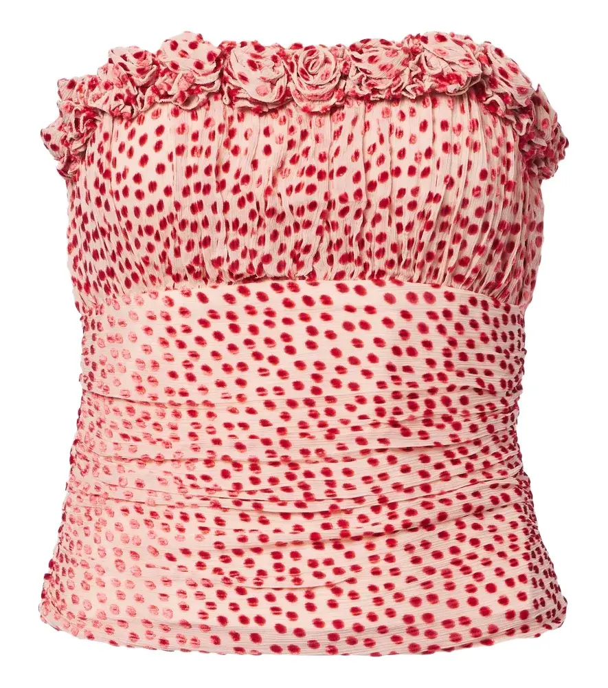 Posse Elise polka-dot corset top