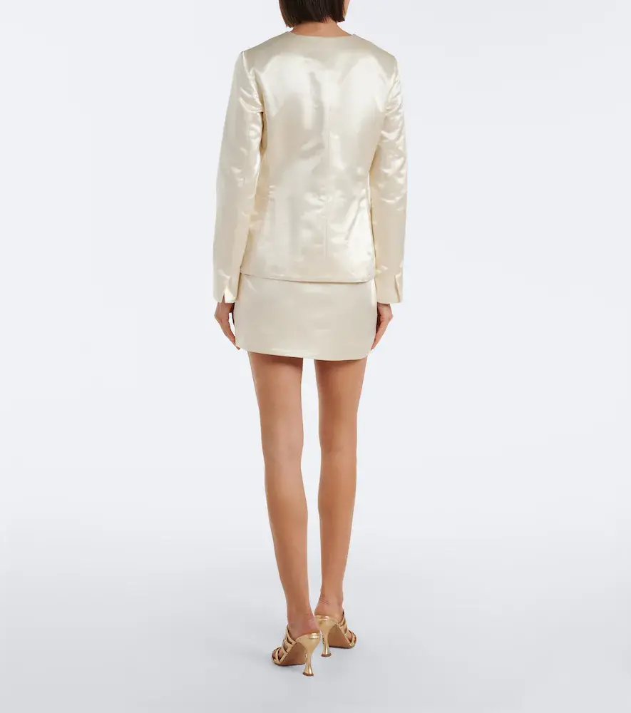 Posse Verity cotton and silk satin miniskirt | Thumbnail 5