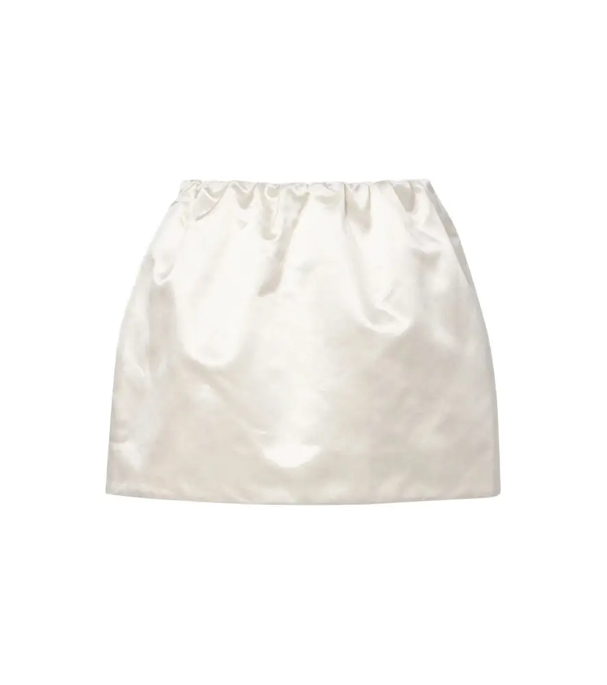 Posse Verity cotton and silk satin miniskirt