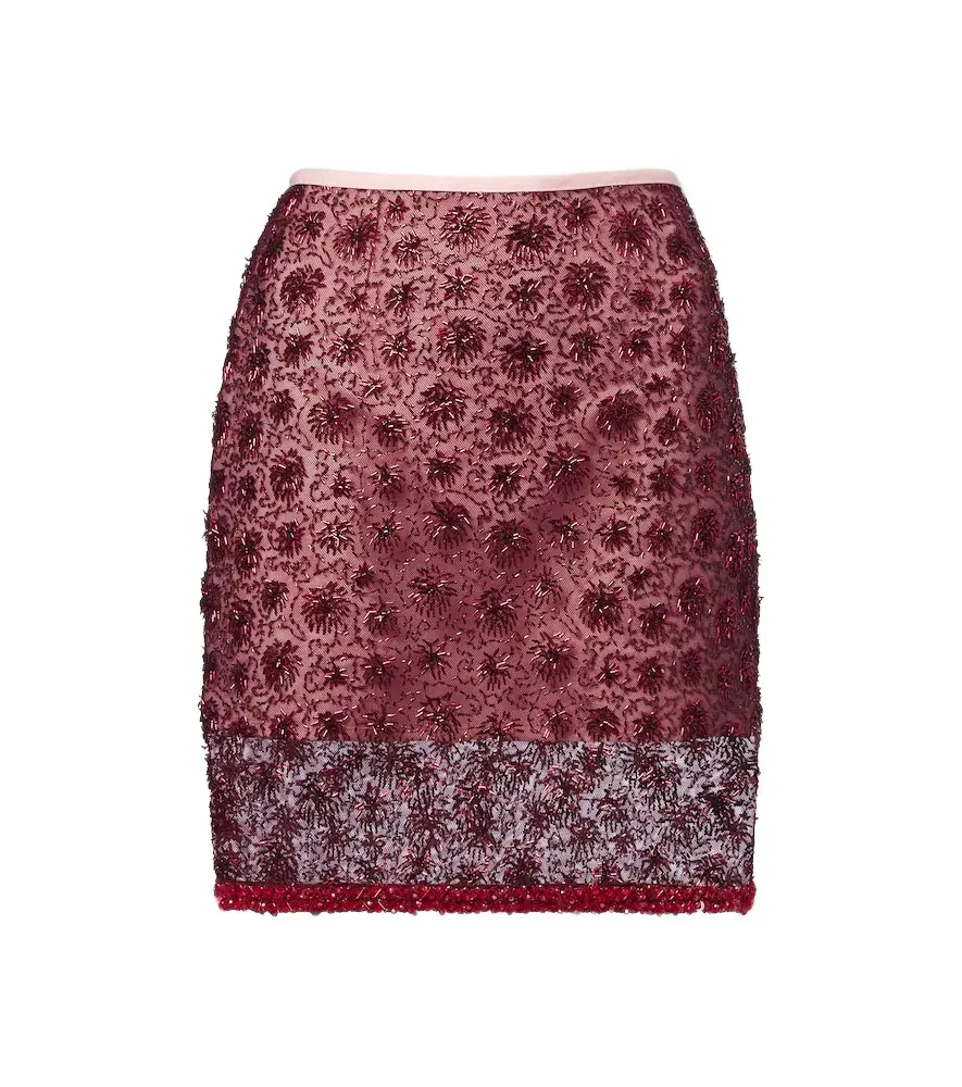 Posse Sofia beaded miniskirt