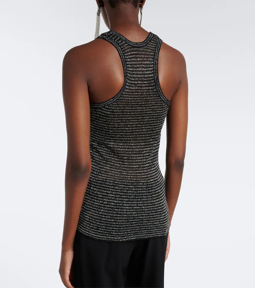 Isabel Marant Cevara semi-sheer striped Lurex tank top | Thumbnail 3 Isabel Marant Cevara semi-sheer striped Lurex tank top | Thumbnail 3