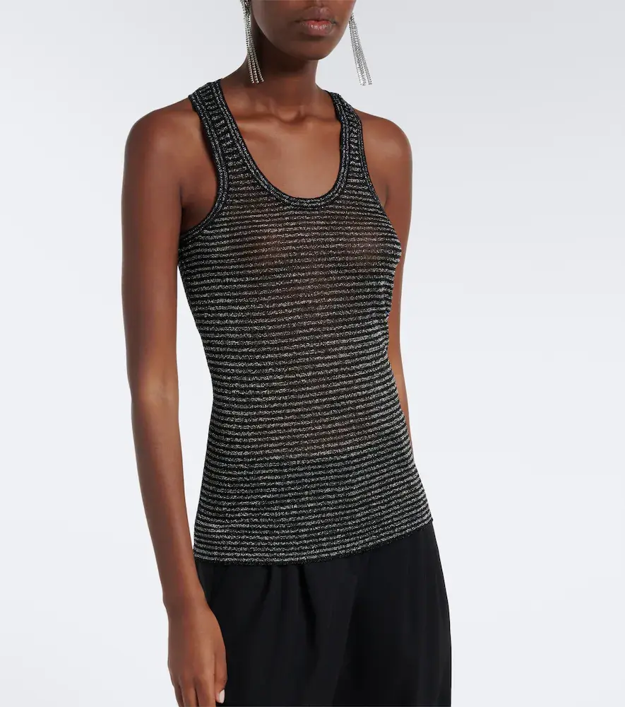 Isabel Marant Cevara semi-sheer striped Lurex tank top | Thumbnail 6 Isabel Marant Cevara semi-sheer striped Lurex tank top | Thumbnail 6