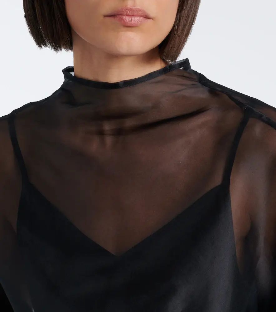 Staud Fia draped silk organza top | Thumbnail 2 Staud Fia draped silk organza top | Thumbnail 2