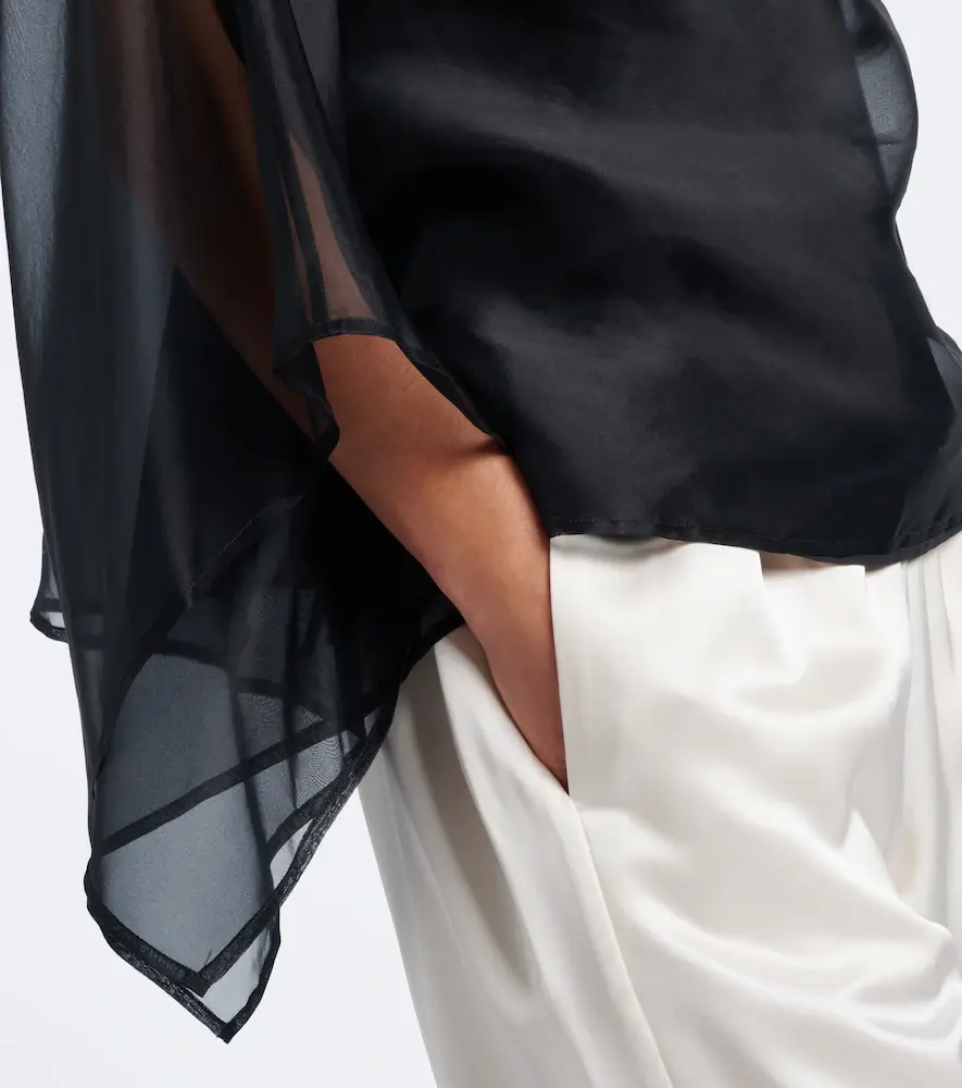 Staud Fia draped silk organza top | Thumbnail 3 Staud Fia draped silk organza top | Thumbnail 3