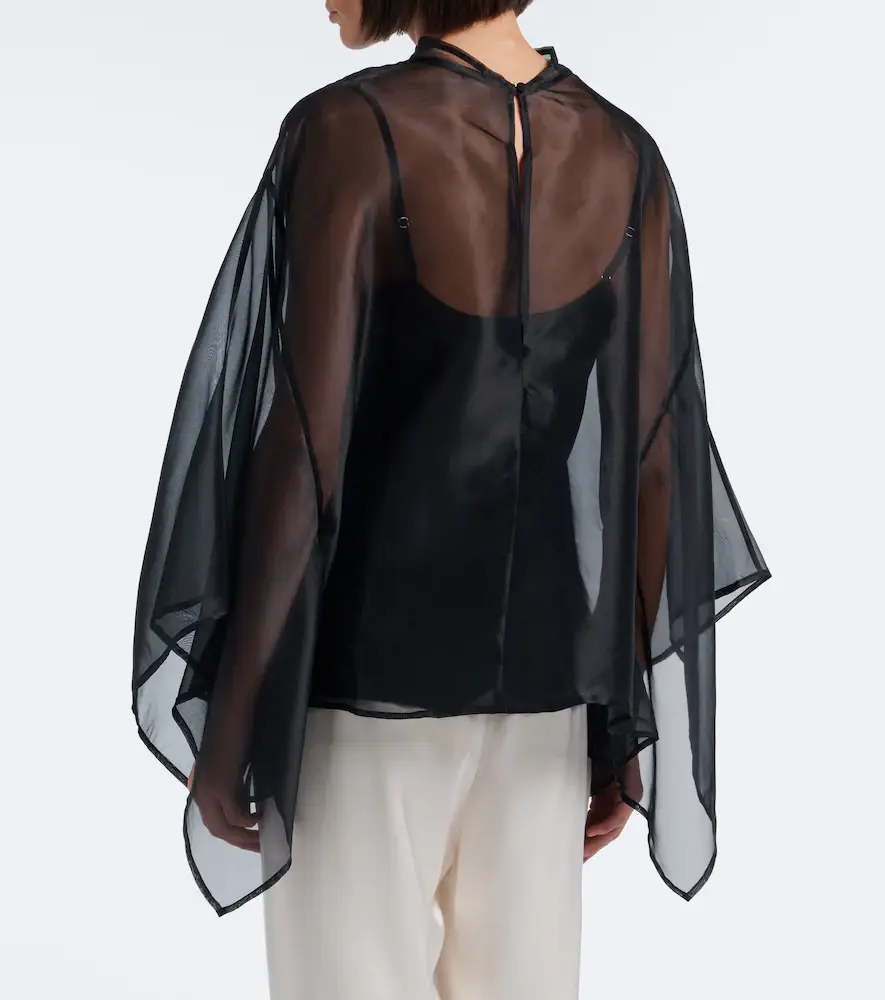 Staud Fia draped silk organza top | Thumbnail 4 Staud Fia draped silk organza top | Thumbnail 4