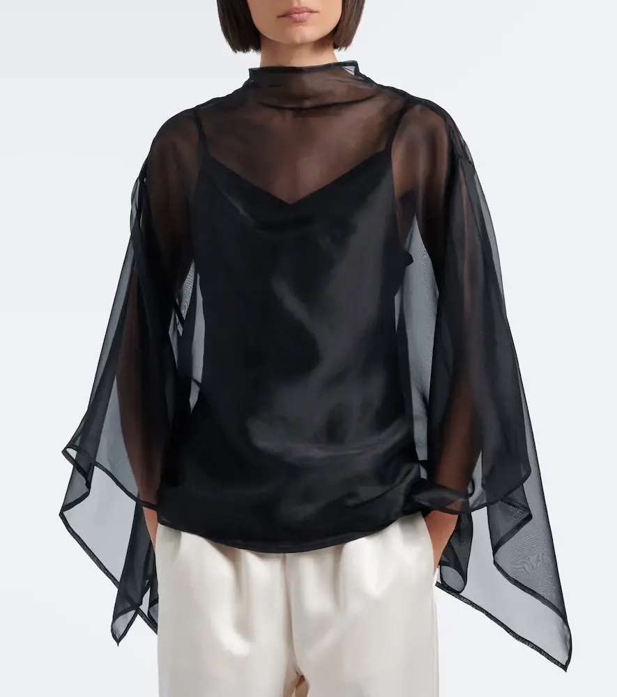 Staud Fia draped silk organza top | Thumbnail 5 Staud Fia draped silk organza top | Thumbnail 5