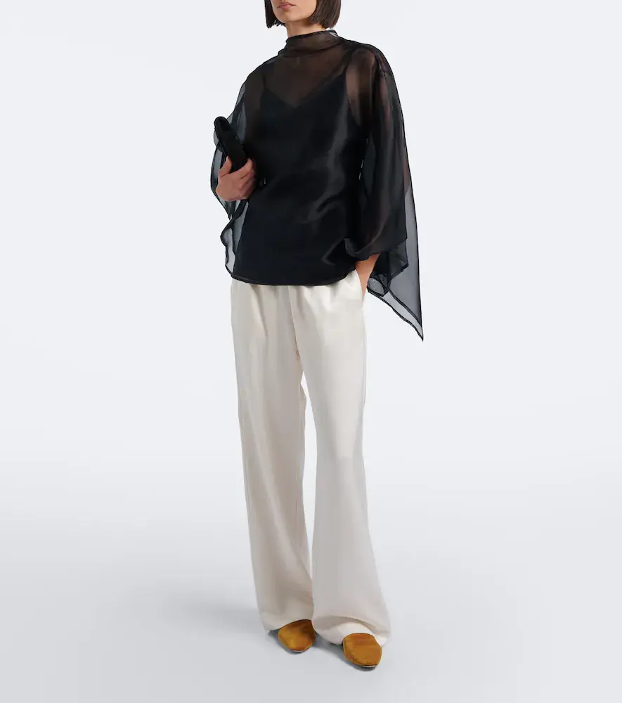 Staud Fia draped silk organza top | Thumbnail 6 Staud Fia draped silk organza top | Thumbnail 6