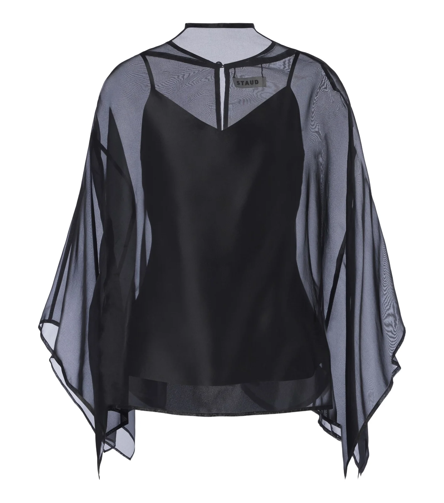 Fia draped silk organza top Fia draped silk organza top