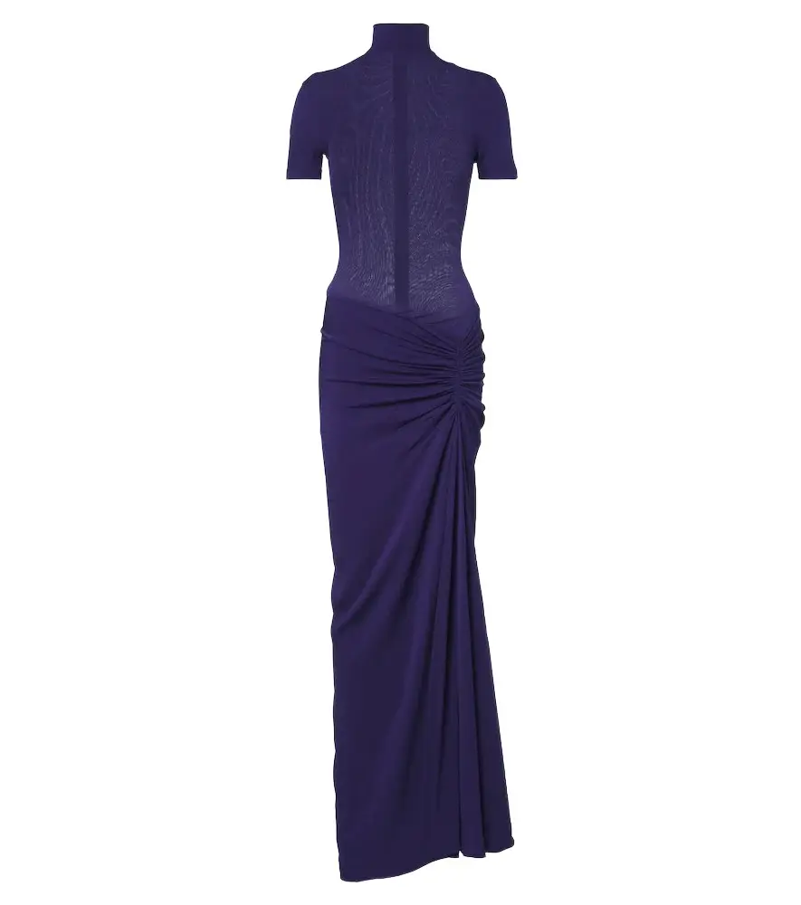 Gathered faille gown Gathered faille gown