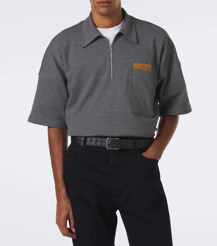 Bottega Veneta Intrecciato cotton polo shirt | Thumbnail 5 Bottega Veneta Intrecciato cotton polo shirt | Thumbnail 5