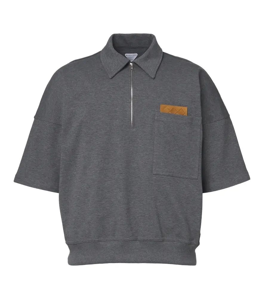 Bottega Veneta Intrecciato cotton polo shirt
