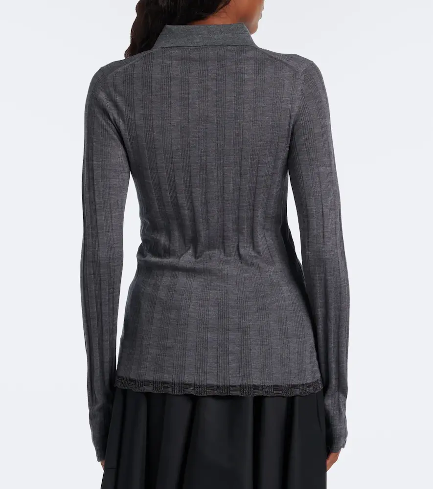 Prada Wool and cotton polo sweater | Thumbnail 2 Prada Wool and cotton polo sweater | Thumbnail 2