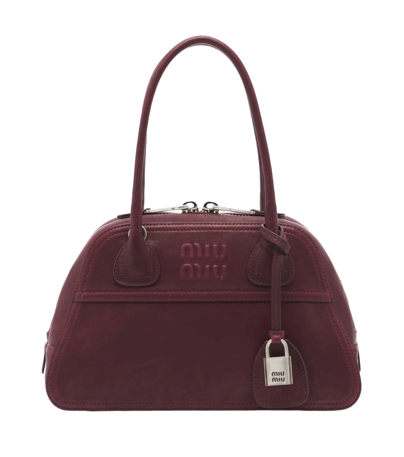 Miu Miu Vivant leather bowling bag