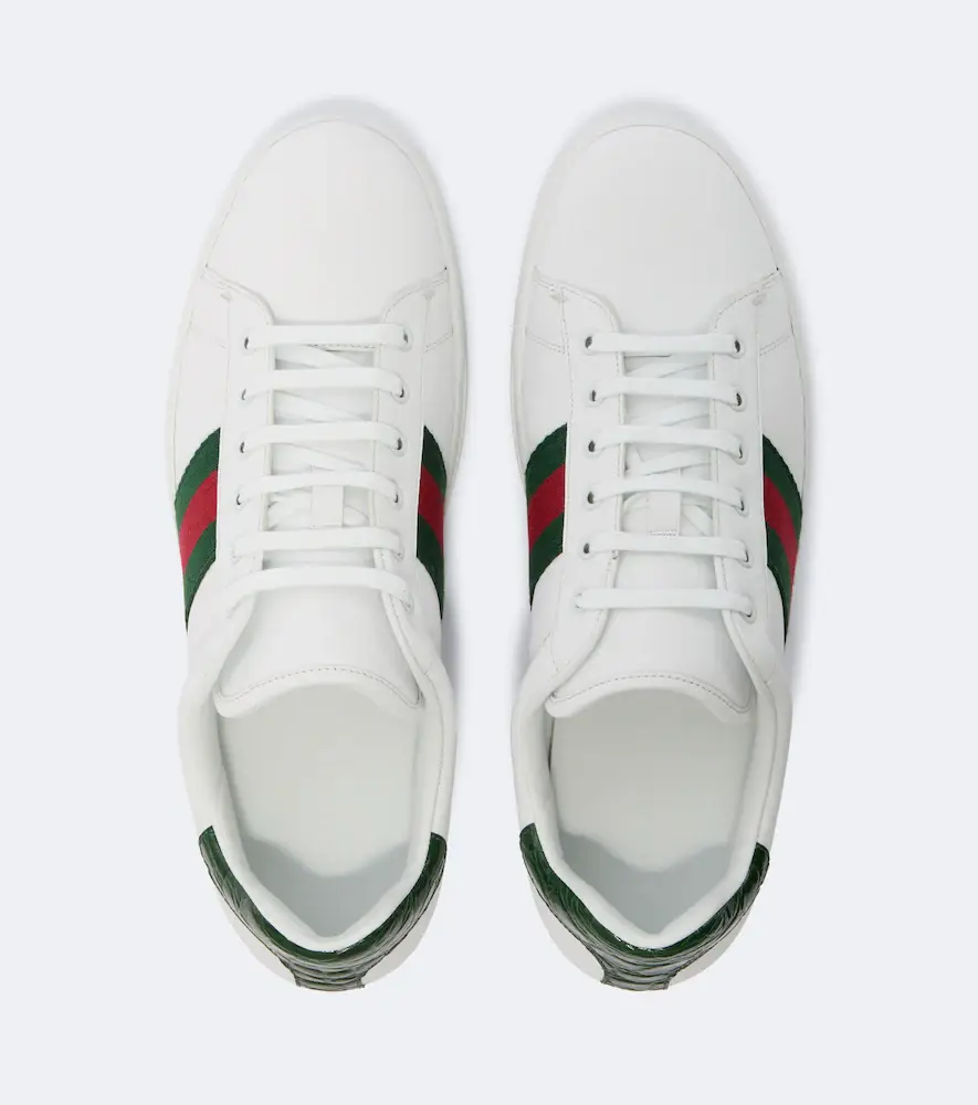 Gucci Ace Web Stripe leather sneakers | Thumbnail 2 Gucci Ace Web Stripe leather sneakers | Thumbnail 2