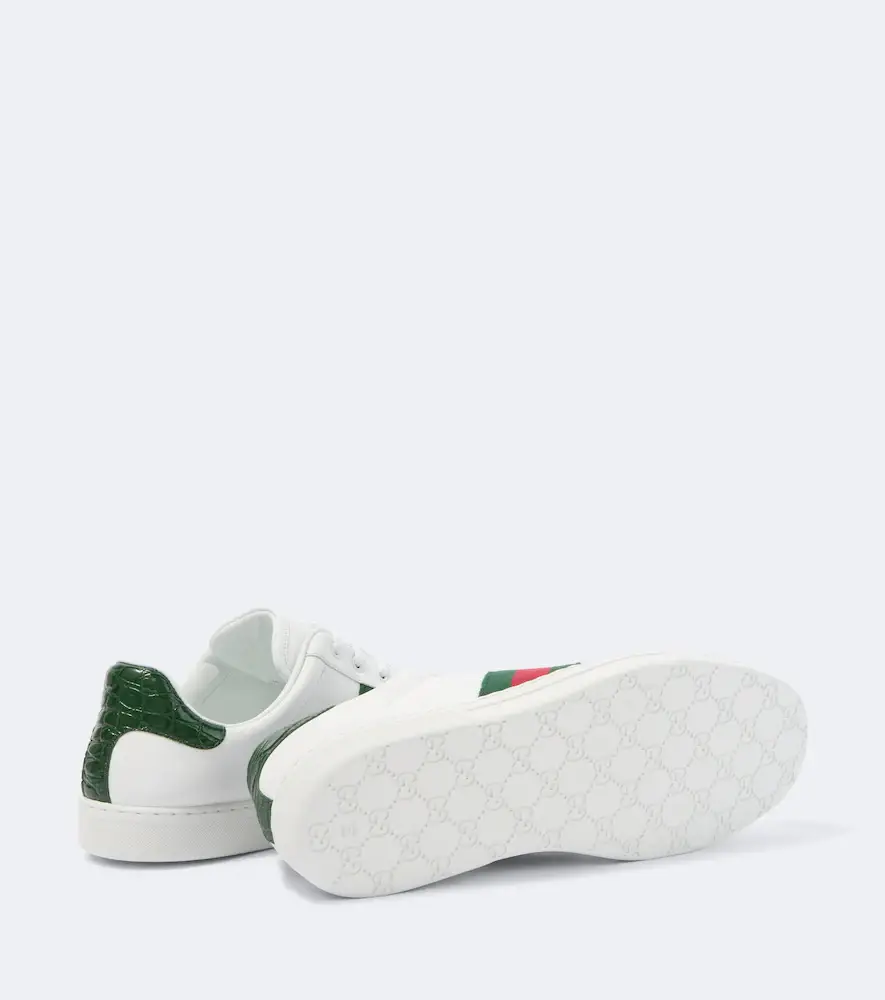 Gucci Ace Web Stripe leather sneakers | Thumbnail 5 Gucci Ace Web Stripe leather sneakers | Thumbnail 5