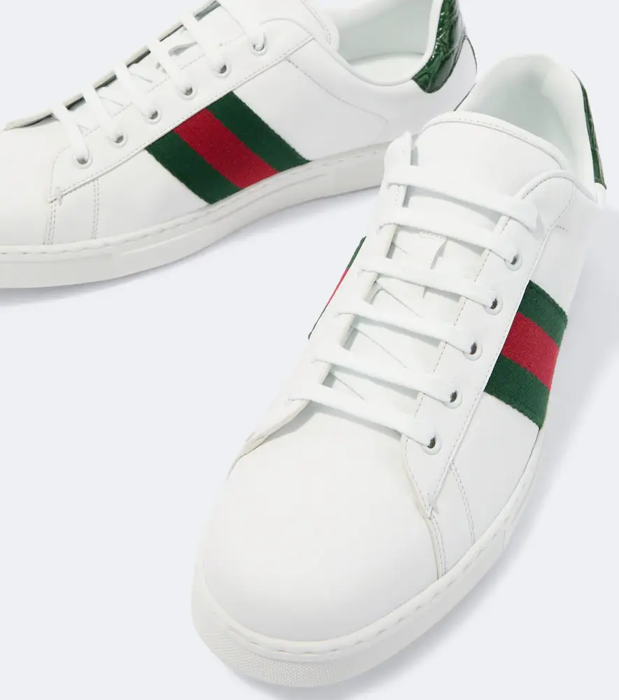 Gucci Ace Web Stripe leather sneakers | Thumbnail 6 Gucci Ace Web Stripe leather sneakers | Thumbnail 6
