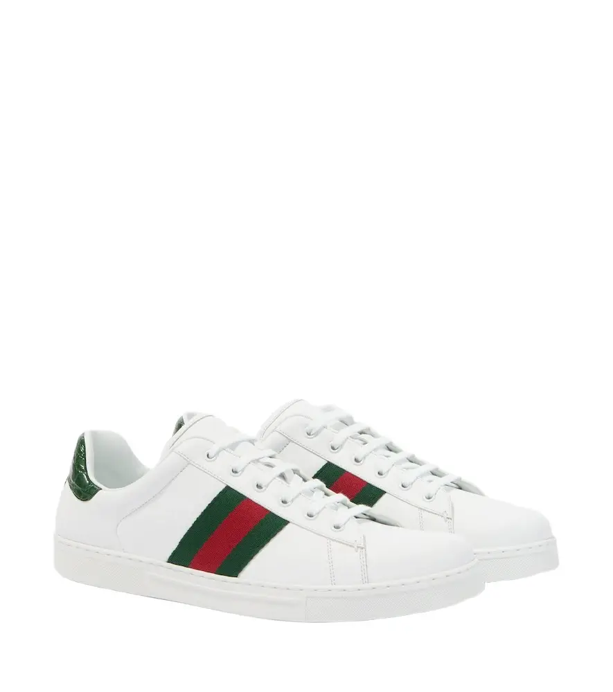 Gucci Ace Web Stripe leather sneakers