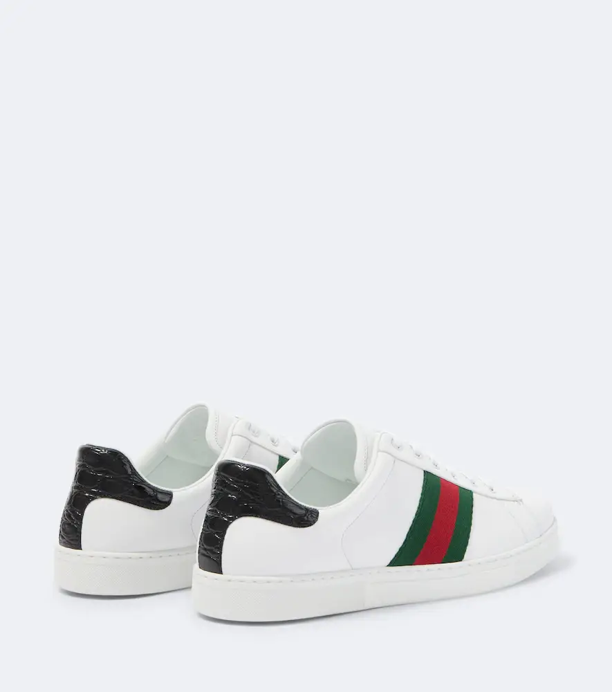 Gucci Ace Web Stripe leather sneakers | Thumbnail 5 Gucci Ace Web Stripe leather sneakers | Thumbnail 5