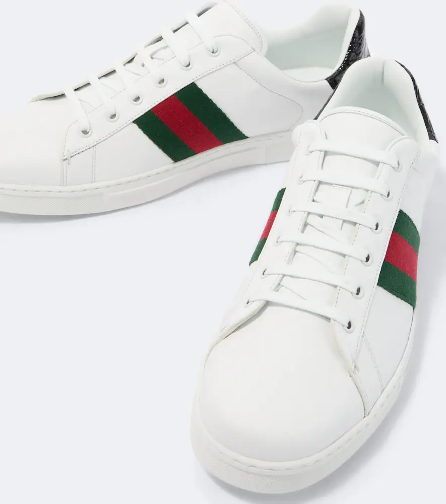 Gucci Ace Web Stripe leather sneakers | Thumbnail 6 Gucci Ace Web Stripe leather sneakers | Thumbnail 6