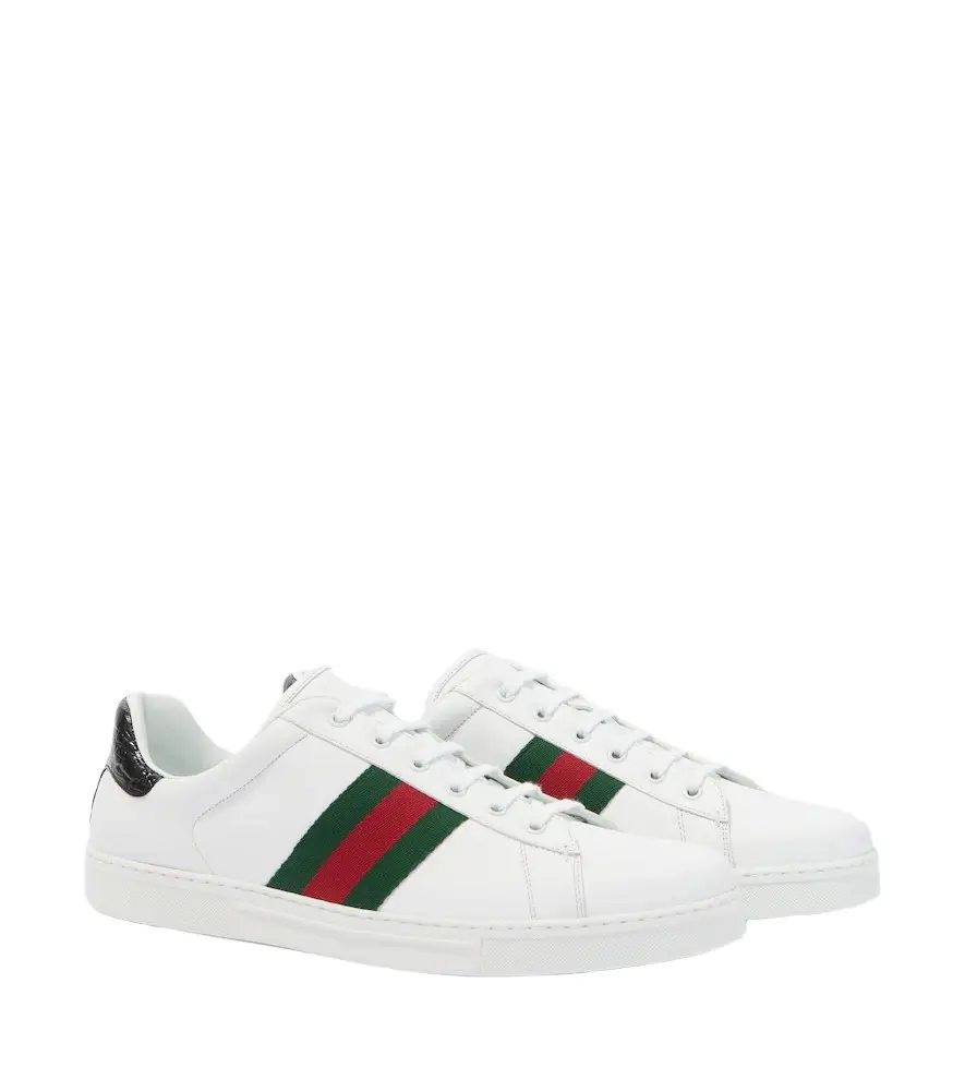 Gucci Ace Web Stripe leather sneakers