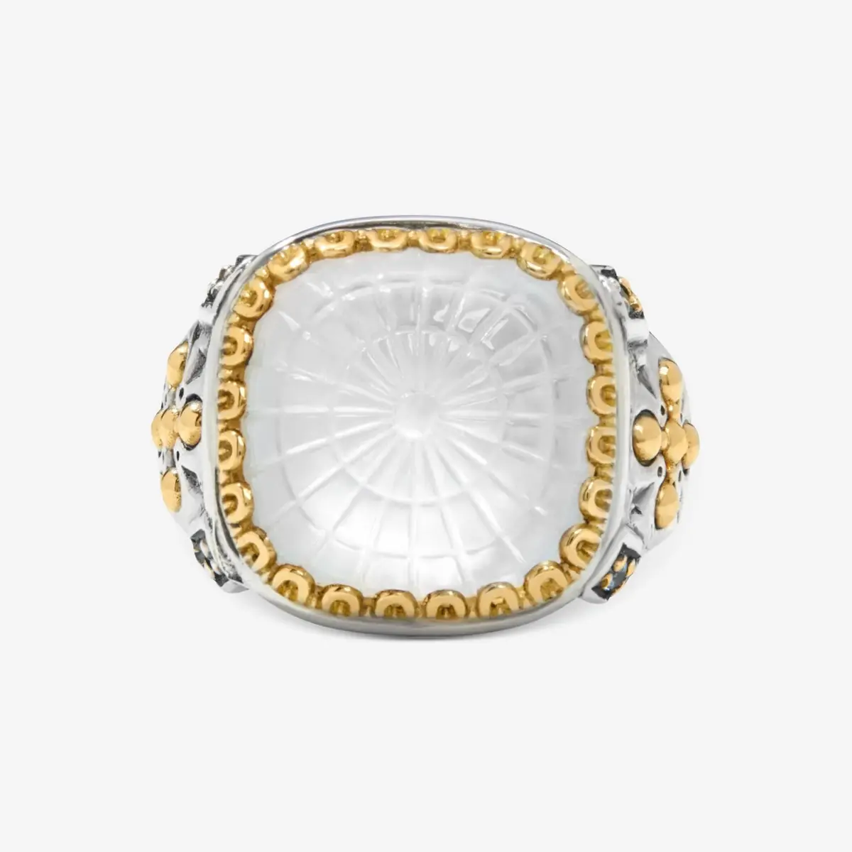 Konstantino Konstantino Dome Sterling Silver & 18k Yellow Gold Mother of Pearl & Blue Spinel Ring Sz. 7 by The Solist | Thumbnail 2 Konstantino Konstantino Dome Sterling Silver & 18k Yellow Gold Mother of Pearl & Blue Spinel Ring Sz. 7 by The Solist | Thumbnail 2