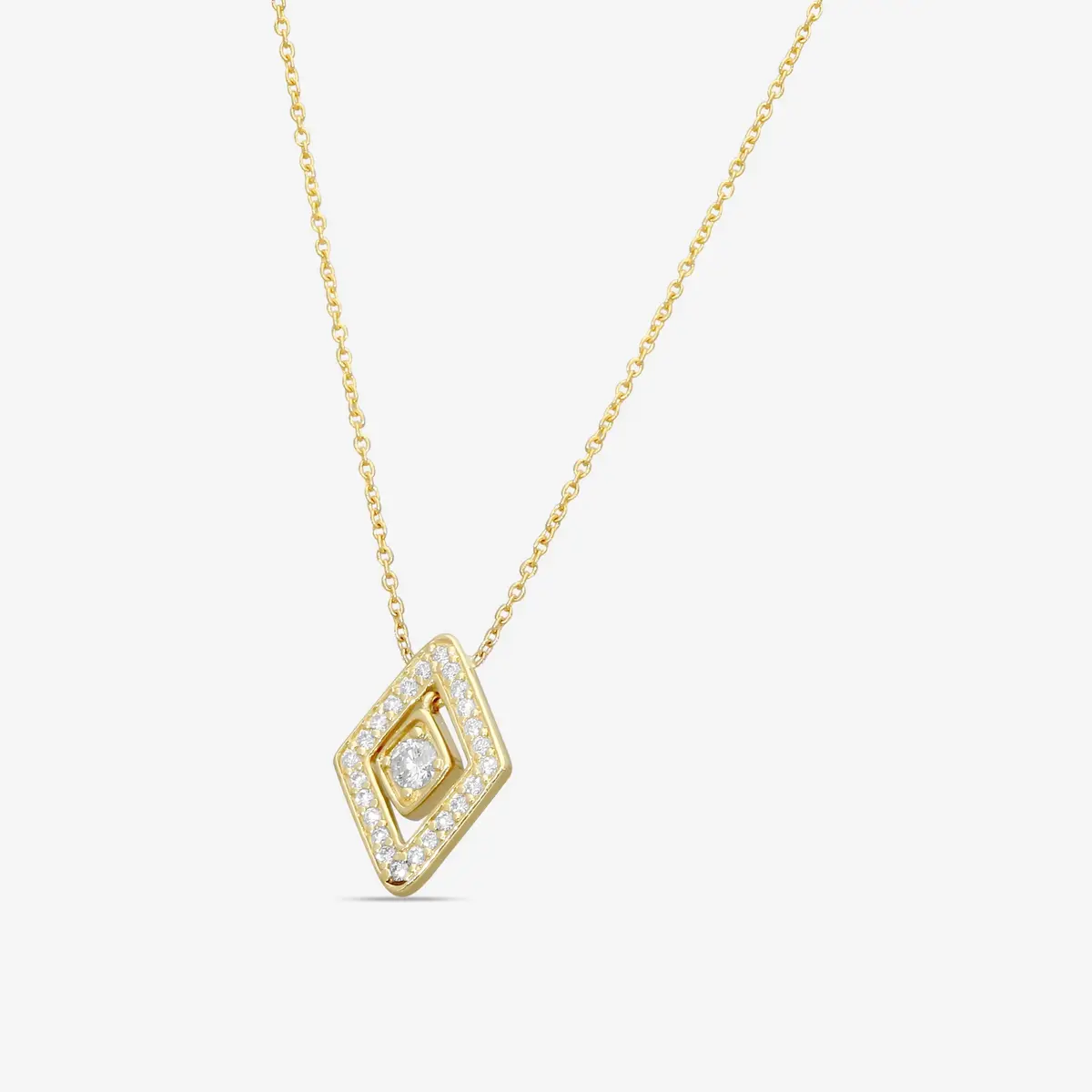 Roberto Coin Roberto Coin 18K Yellow Gold Diamond Pendant Necklace by The Solist | Thumbnail 2