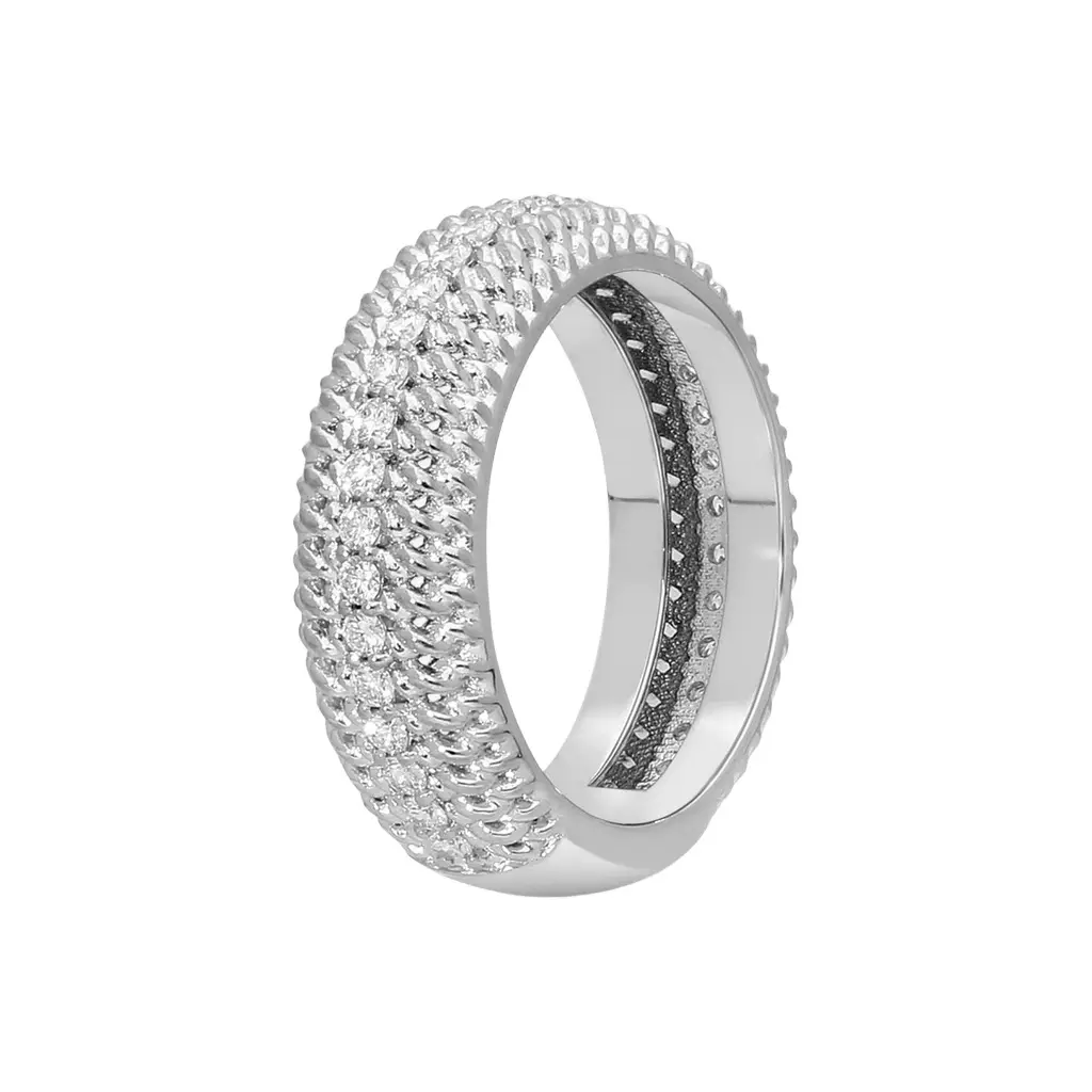 Roberto Coin Opera 18K White Gold Diamond Band Ring Sz. 8.25 by The Solist