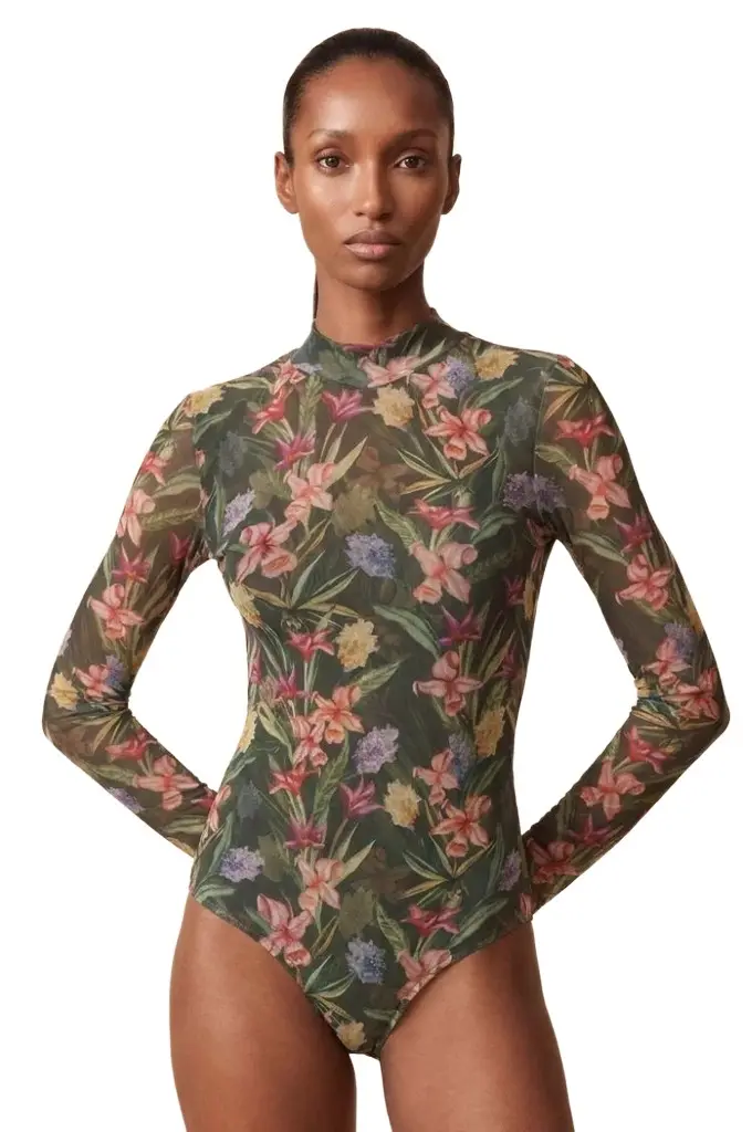 PatBo BURLE FLORA TULLE BODYSUIT (RUNWAY)