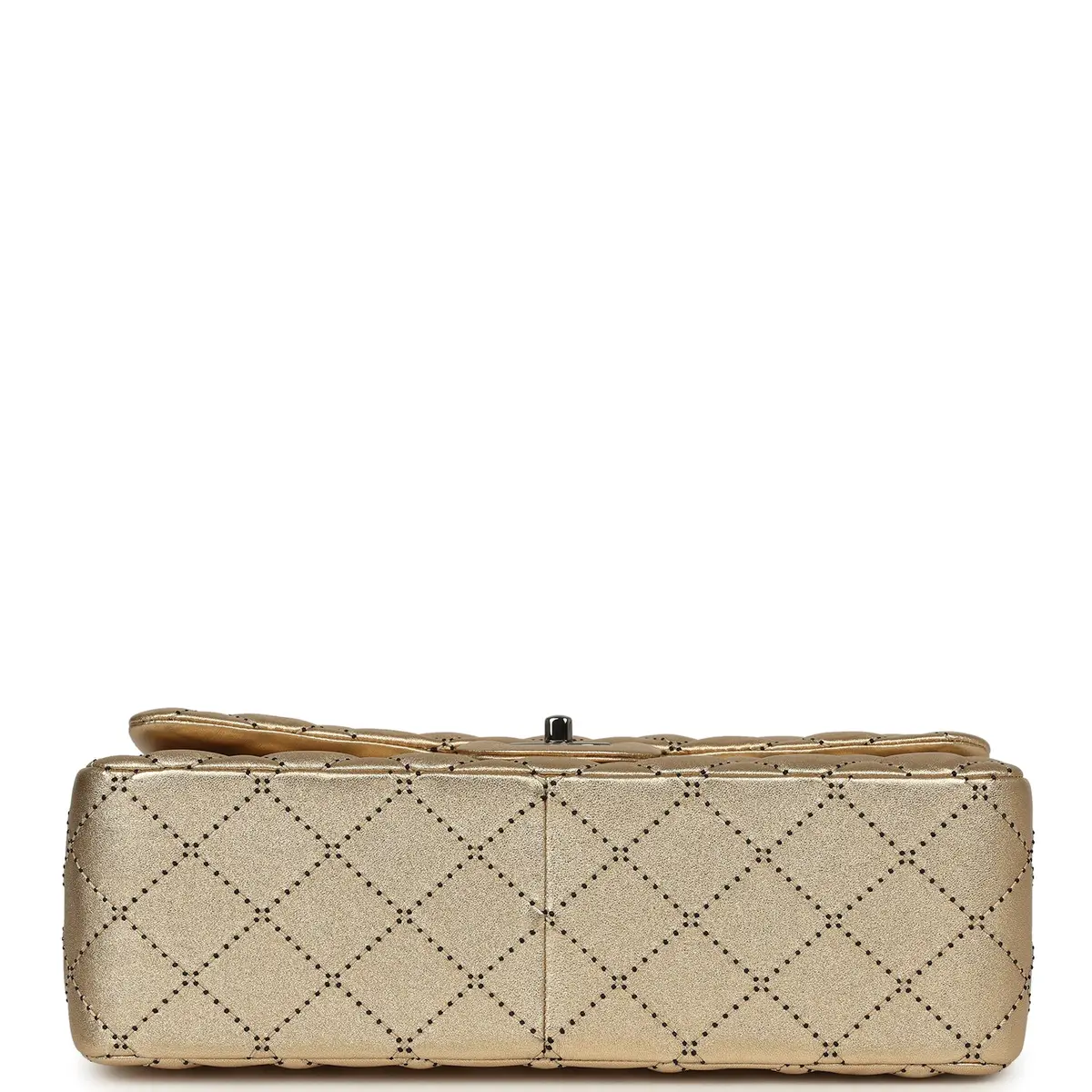 Chanel Chanel Jumbo Classic Double Flap Bag Gold Metallic Lambskin Ruthenium Hardware | Thumbnail 6 Chanel Chanel Jumbo Classic Double Flap Bag Gold Metallic Lambskin Ruthenium Hardware | Thumbnail 6