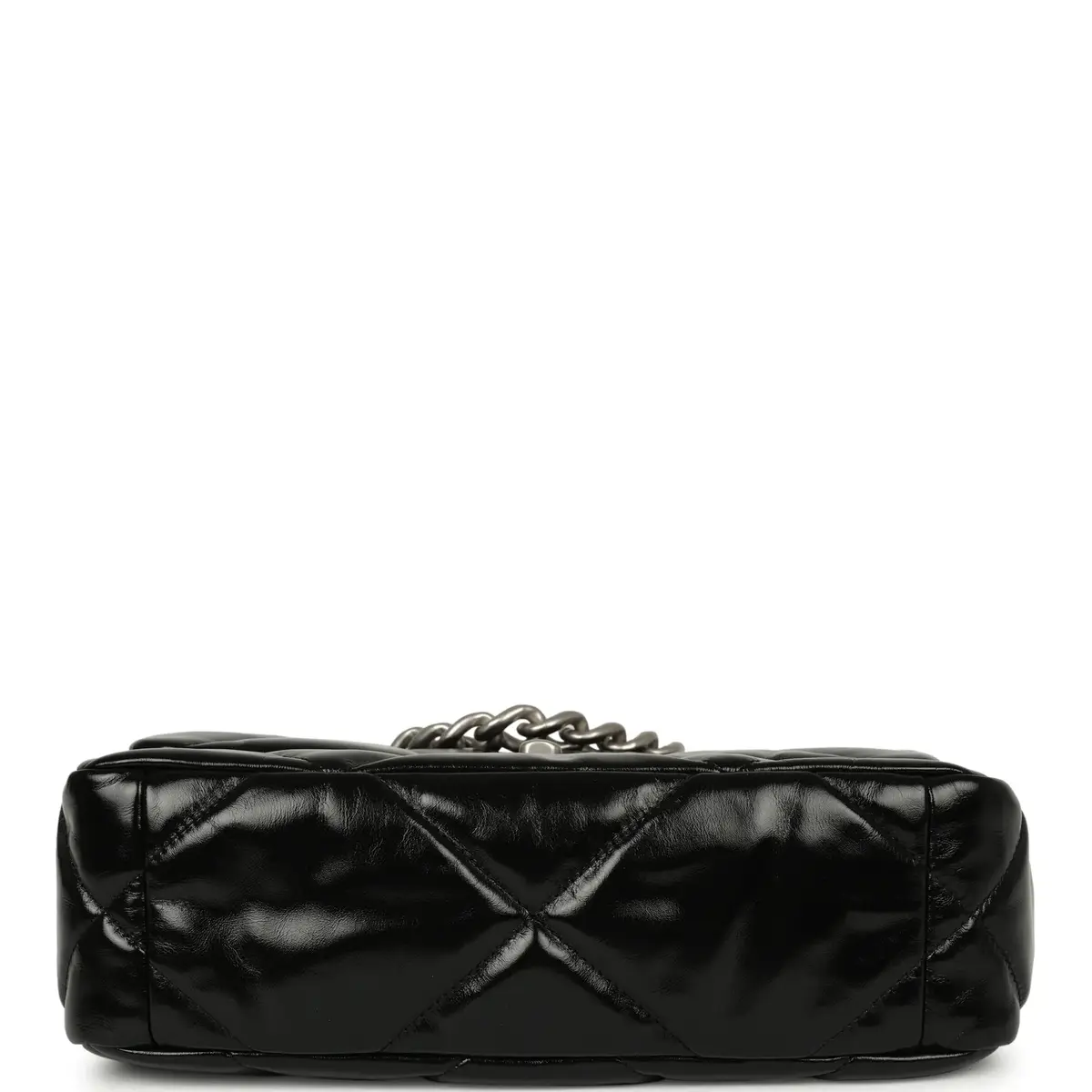 Chanel Chanel Medium 19 Flap Bag Black Shiny Crumpled Calfskin Mixed Metal Hardware | Thumbnail 6