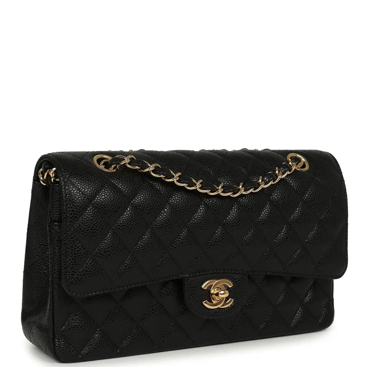 Chanel Chanel Medium Classic Double Flap Bag Black Caviar Gold Hardware | Thumbnail 2 Chanel Chanel Medium Classic Double Flap Bag Black Caviar Gold Hardware | Thumbnail 2