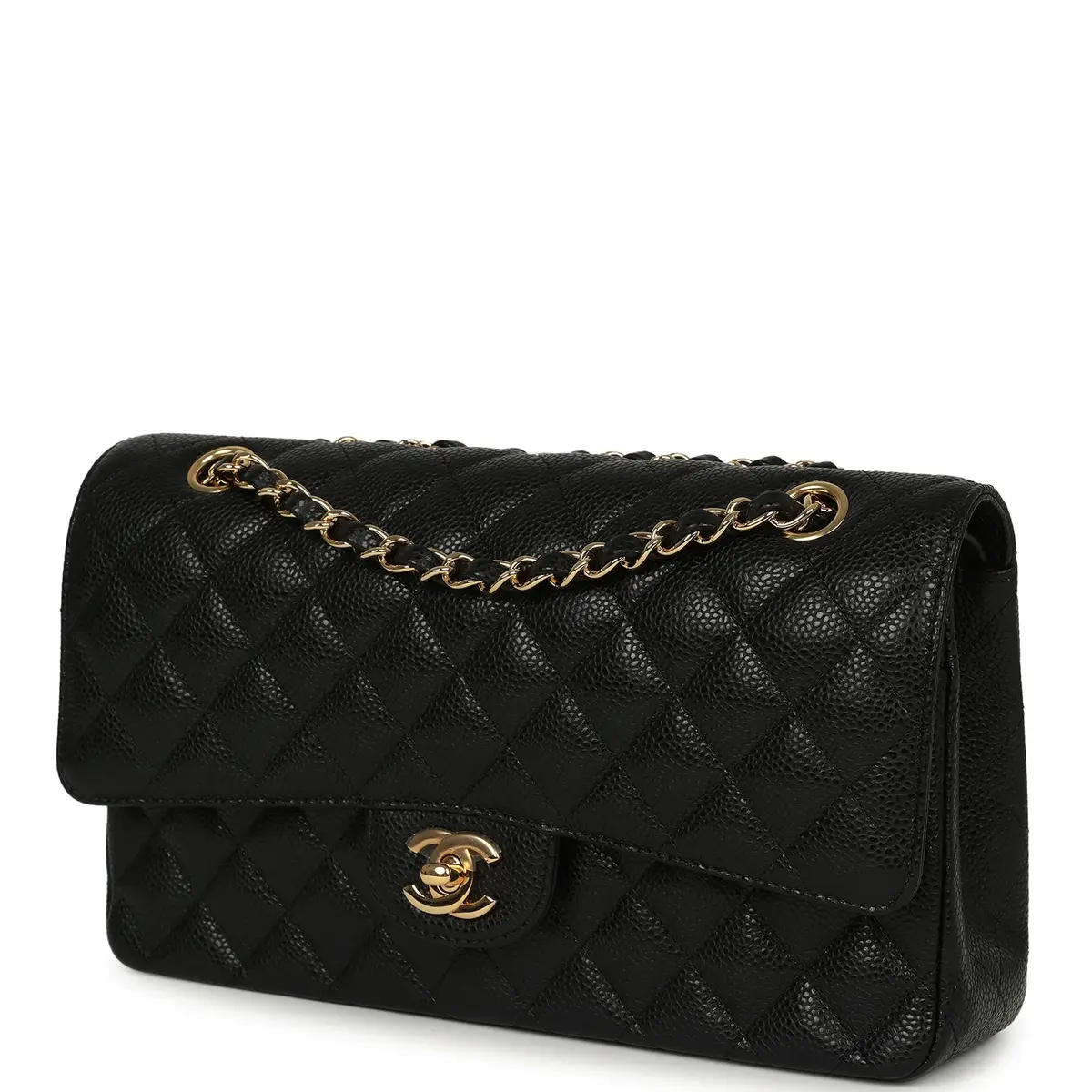 Chanel Chanel Medium Classic Double Flap Bag Black Caviar Gold Hardware | Thumbnail 5 Chanel Chanel Medium Classic Double Flap Bag Black Caviar Gold Hardware | Thumbnail 5