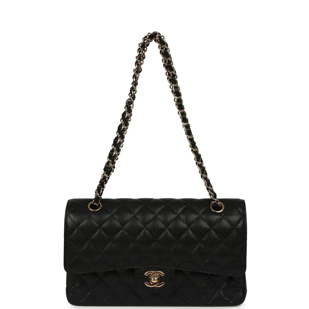 Chanel Chanel Medium Classic Double Flap Bag Black Caviar Gold Hardware | Thumbnail 7 Chanel Chanel Medium Classic Double Flap Bag Black Caviar Gold Hardware | Thumbnail 7