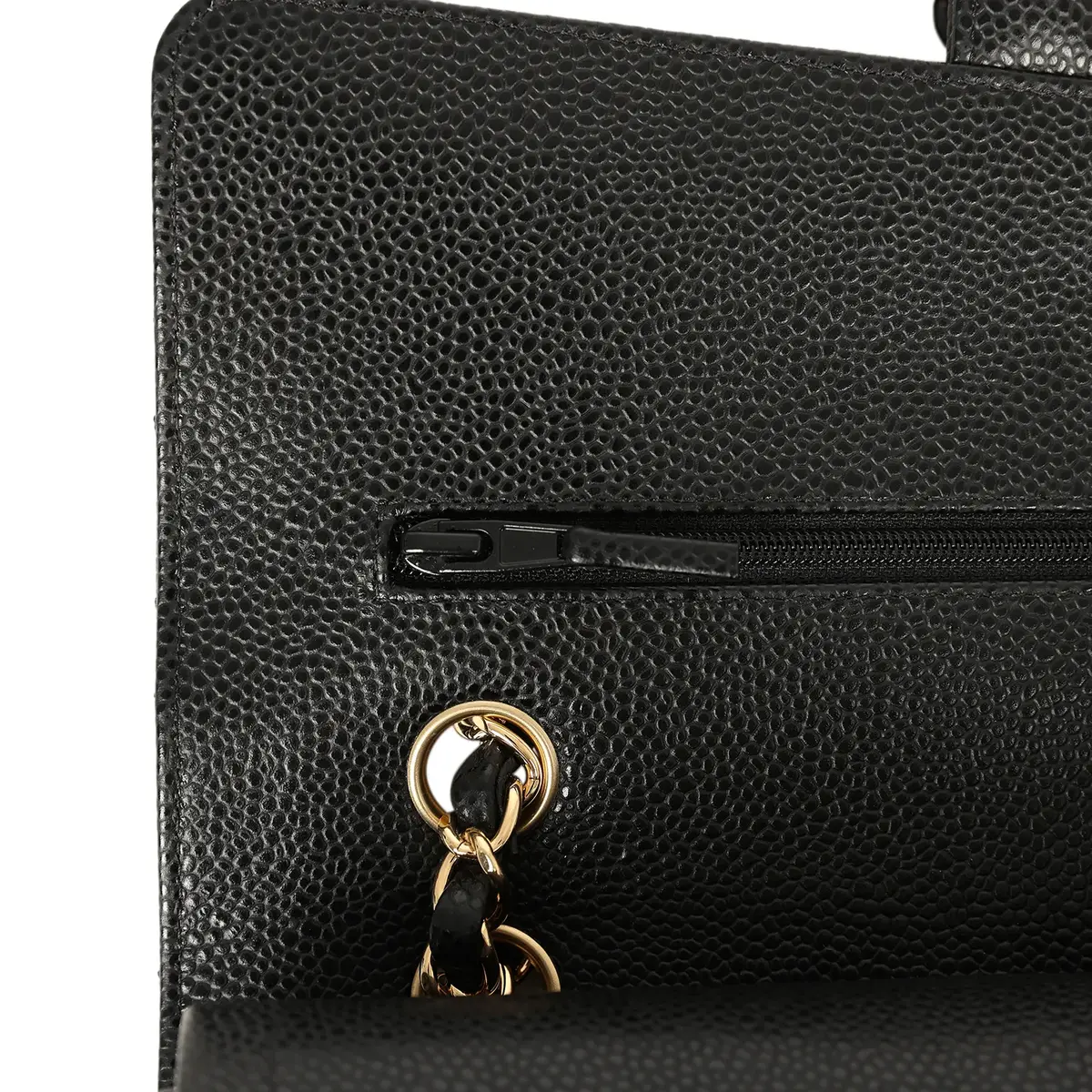 Chanel Chanel Medium Classic Double Flap Bag Black Caviar Gold Hardware | Thumbnail 8 Chanel Chanel Medium Classic Double Flap Bag Black Caviar Gold Hardware | Thumbnail 8