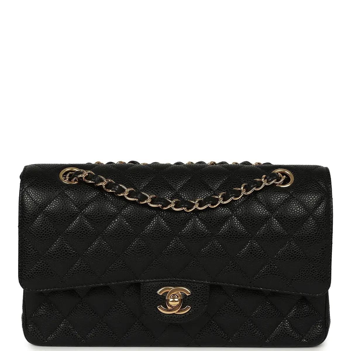Chanel Medium Classic Double Flap Bag Black Caviar Gold Hardware Chanel Medium Classic Double Flap Bag Black Caviar Gold Hardware