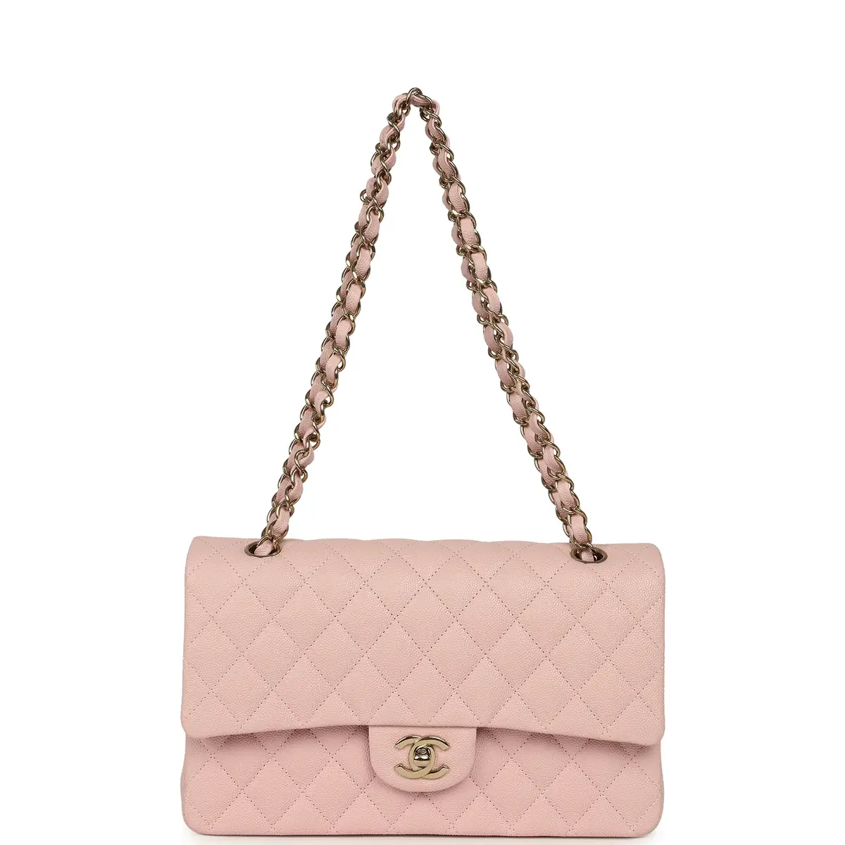 Chanel Chanel Medium Classic Double Flap Bag Light Pink Caviar Light Gold Hardware | Thumbnail 7 Chanel Chanel Medium Classic Double Flap Bag Light Pink Caviar Light Gold Hardware | Thumbnail 7